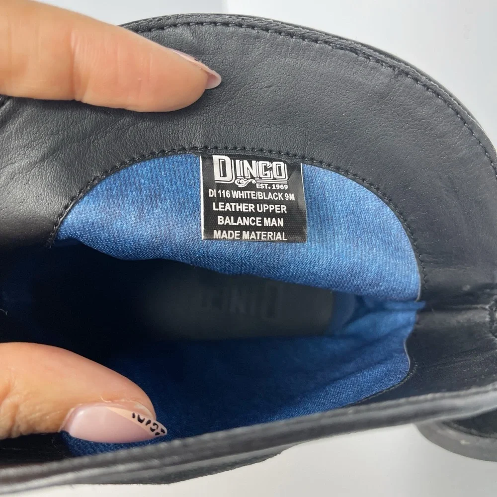 Dingo Black and White Ankle Booties - Picture 5 of 12